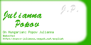 julianna popov business card